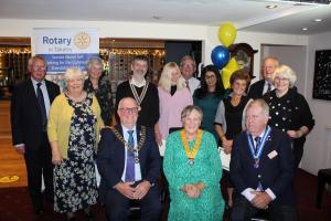 Rotary Club of Takeley Group picture with officials.